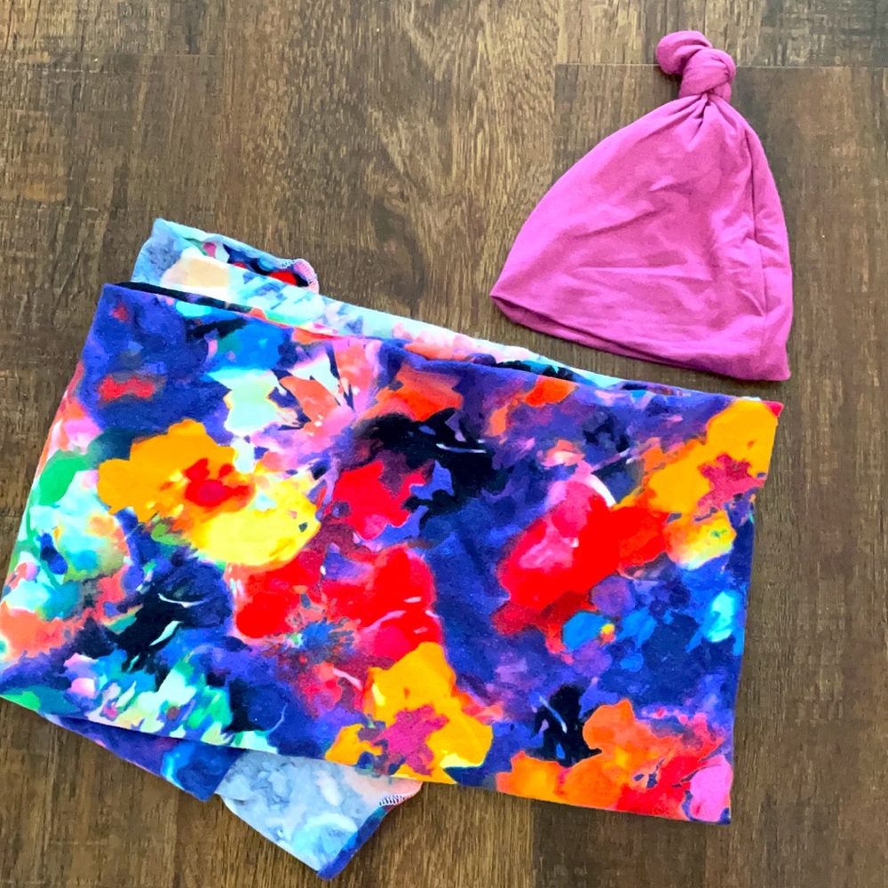 Lou Lou hat and boutique newborn wrap